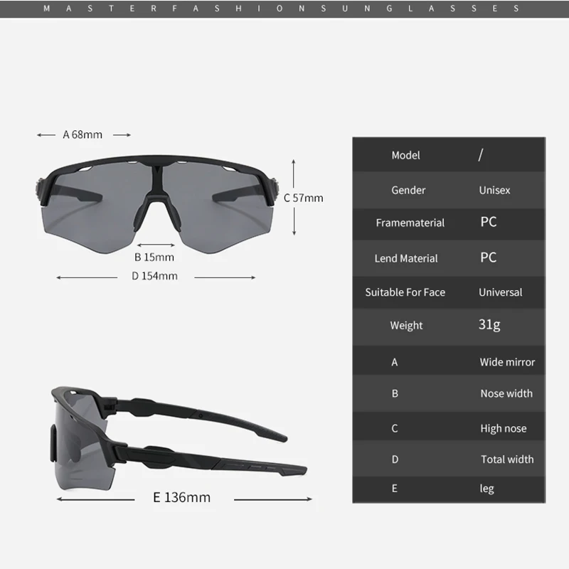 SEAMETAL Photochromic Sunglasses Anti-Glare Polarized Sun Glasses Anti-UV Eyeglasses Day/Night Driving Goggles Non-Slip Nose Pad