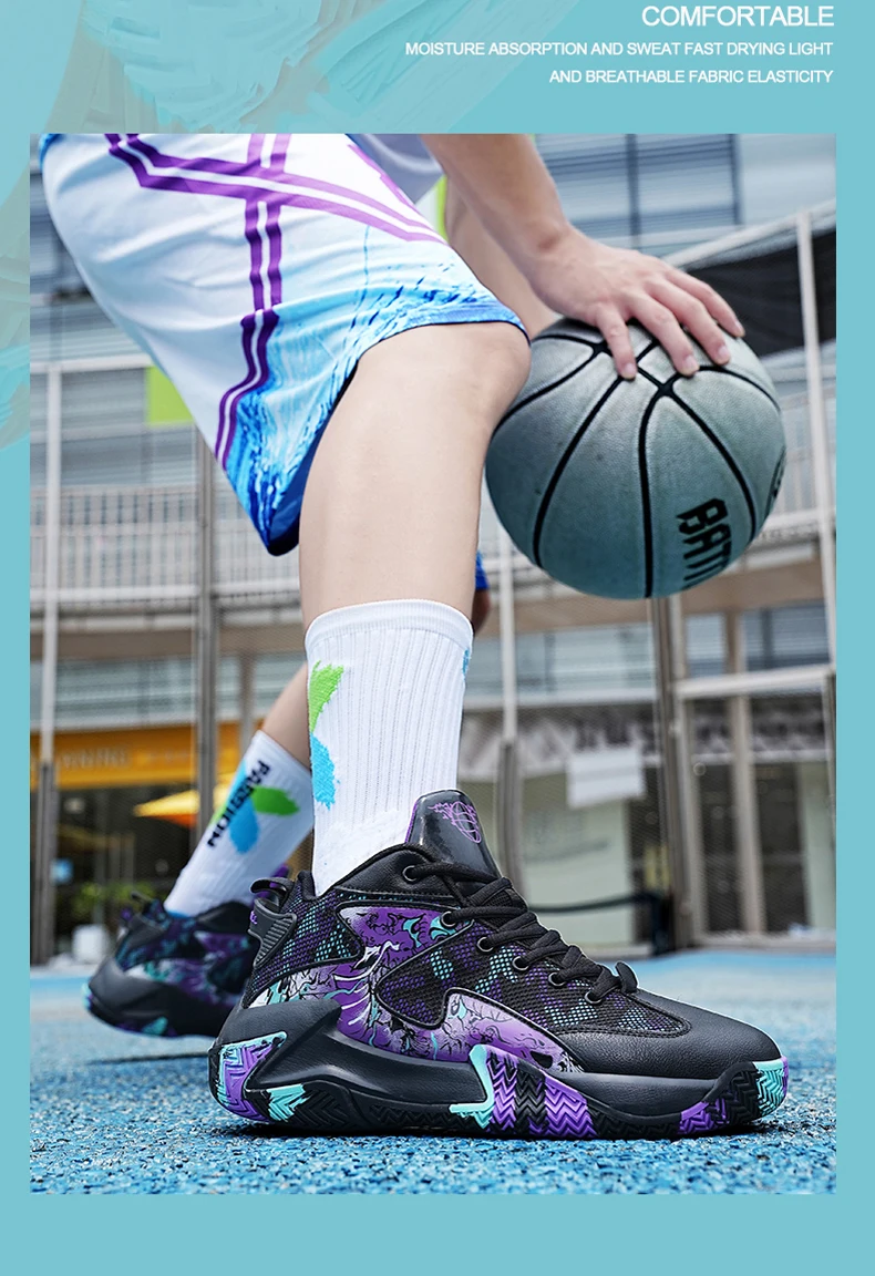 Heren basketbalschoenen ademend voor sport en training_voghion.com