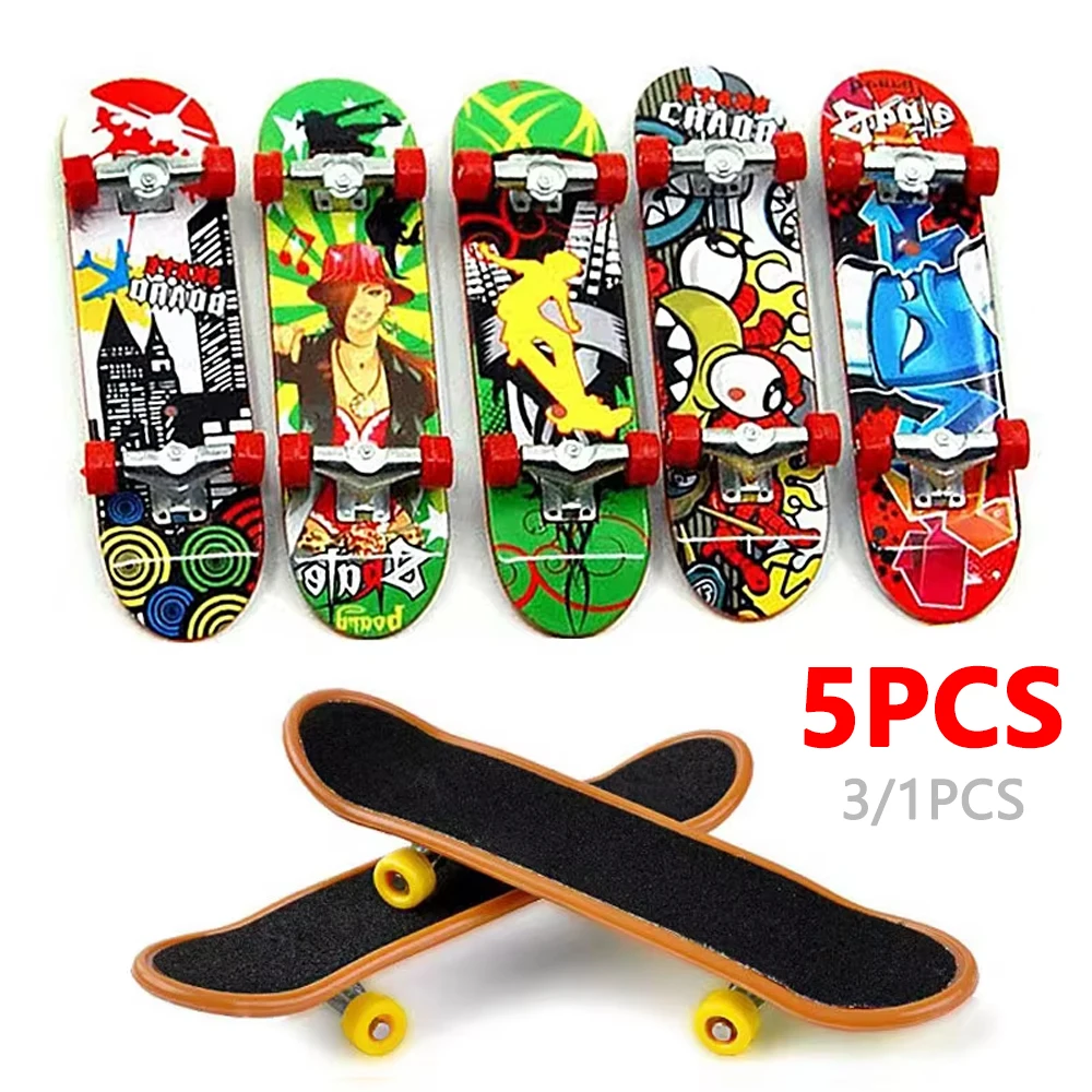 5/3/1pcs Mini Professional Finger Skateboards Funny Fingertip Fingerboard Anti Stress Sensory Toys for Boys Party Favors Gifts finger skateboard toys fingerboard set