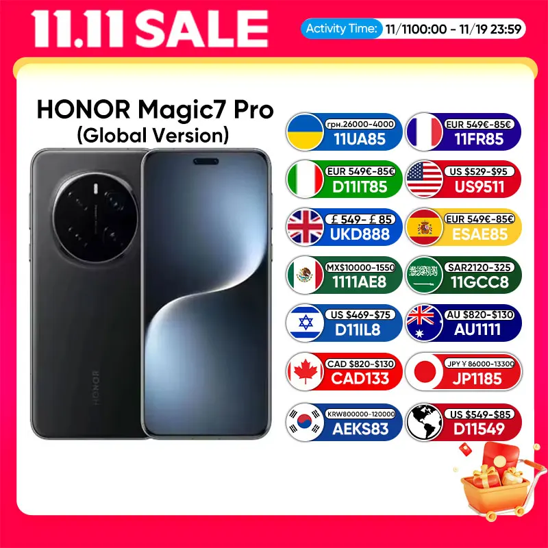2025 New Global Version Honor Magic7 Pro 5G Smart Phone Snapdragon 8 Elite 6.8" 120HZ OLED Display 100W Fast Charge 200MP Camera