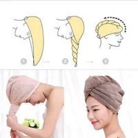 Quick Dry Towel New Quick Dry Head Shower Cap Towel Hair Wrap Soft Microfibre Bath Turban Magic Shower Cap Lady Turban Head Wrap 4