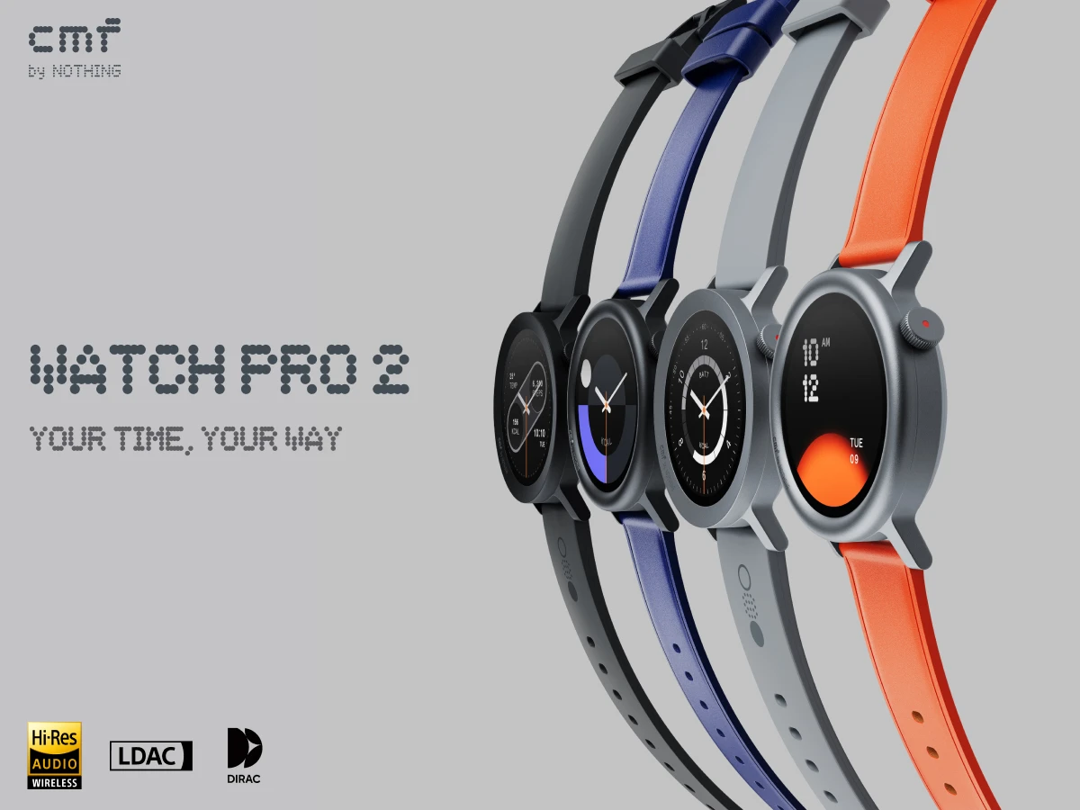 CMF Watch Pro 2 Global (1,32") AMOLED | BT 5.3 Calls, GPS, KI-Rauschunterdrückung
