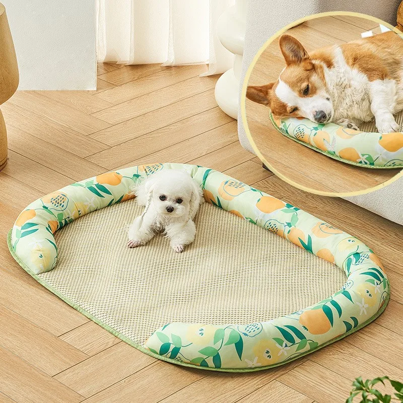 Cooling Dog Mat Breathable Pet Bed For Summer And Car Use_voghion.com