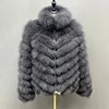 New Design Women Real Fox Fur Coats Winter Thick Warm Reversible Coat Double Side Jacket Natural Fur Jackets 4