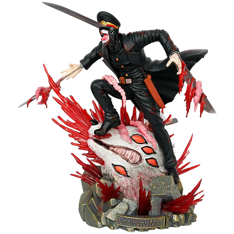 

35cm Chainsaw Man Samurai Sword Anime Figures Chainsawman Figurine Katana Man PVC Action Figure Gk Statue Collectible Model Toys