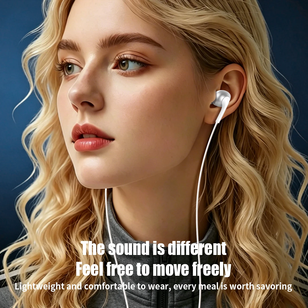 Premium Wired USB-C In-Ear Headphones with 9D HiFi Stereo Sound