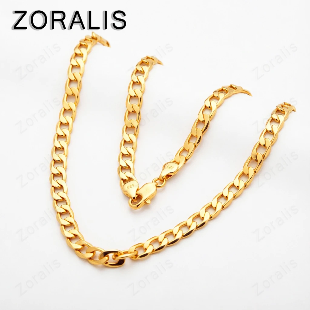 Exquisite 18K Gold Luxury Necklace – Elegant 6MM Solid Wedding Chain