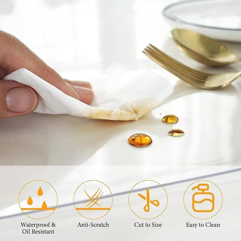 2.0mm Clear Desk Cover Protector, 36&times;60 Inch Clear Desk Cover, Mat, Table Cover Tablecloth Protector