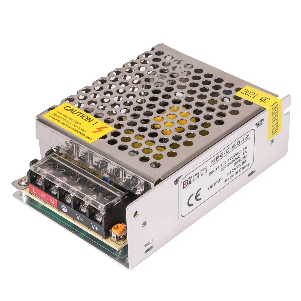 Description Picture 2 of item12V 5A 60W Switching Power Supply AC To DC 100-240V Transformer LED Strip Switch Driver