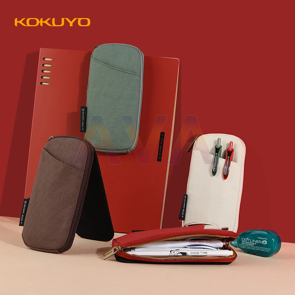 일본 Kokuyo 연필 케이스 시리즈 양면 마그네틱 캔버스 문구 케이스, 편리한 운반 보관 가방, 학용품, 신제품