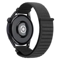 Nylon Loop Strap, Quick Adjustable Watch Band - 20mm/22mm - 22mm Universal (3 - Carbon Gray Black)