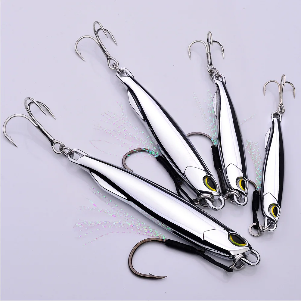 Silber Metallguss Jig Löffel 15/20/30/40g lebendige Vibrationen Shore Casting Jigging Long Shot See barsch Angeln locken künstlichen Köder – Detail 7
