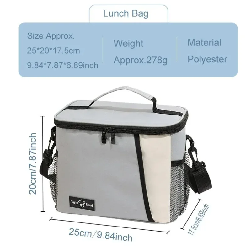 Portable Hand-held Lunch Bag with Shoulder Strap Outdoor Picnic Bag Cooling Thermal Food Bag Student Leak-proof Lunch Bag 2