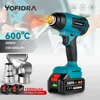 18V 2000W Cordless Electric Heat Gun Handheld Rechargeable Home Air Dryer With 3 Nozzles Industrial For Makita 18V Battery 1