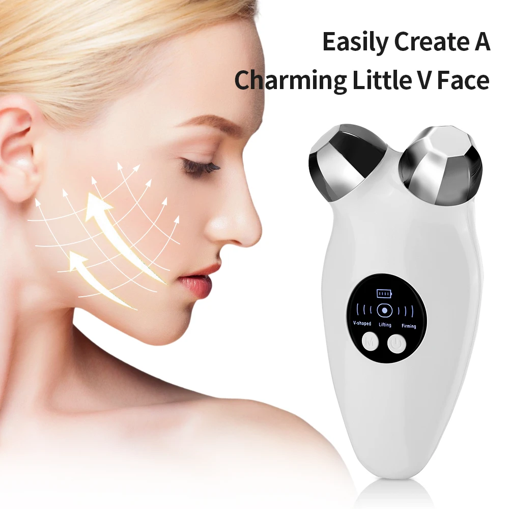 

Mini EMS Electric Face Lift Roller Massager 3D Micro Current Sonic Vibration Facial Lifting Skin Firming Massage Beauty Devices