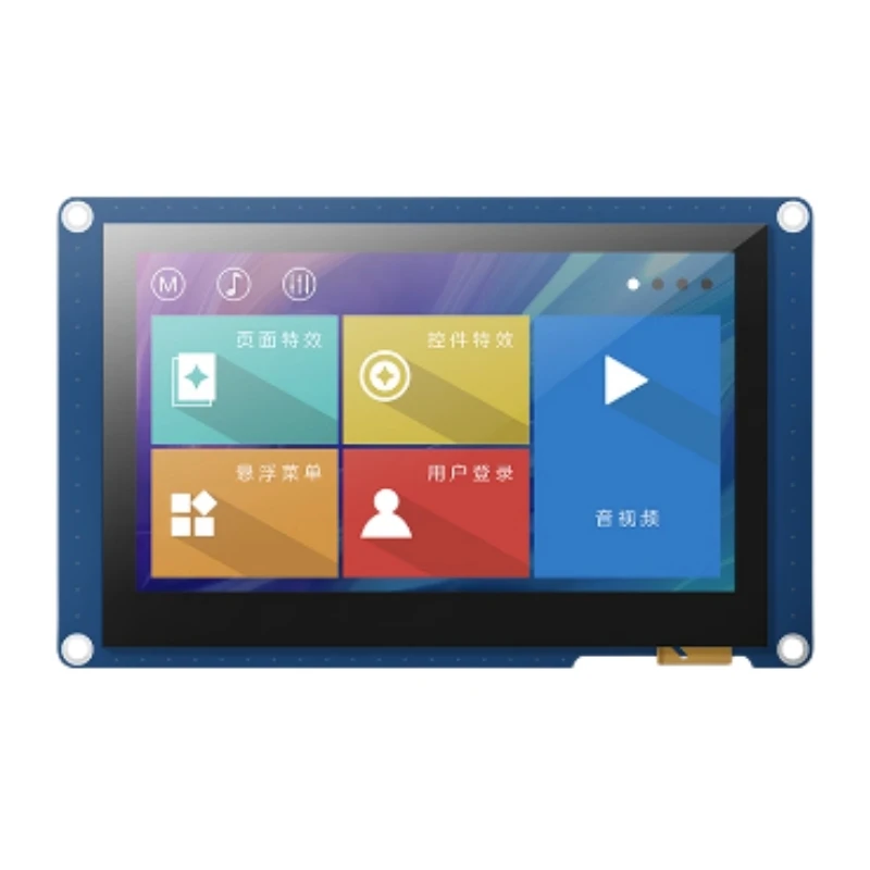 

TJC4827X543_011 X5 series 4.3 inch serial port screen touch screen RTC audio video IO intelligent LCD display screen