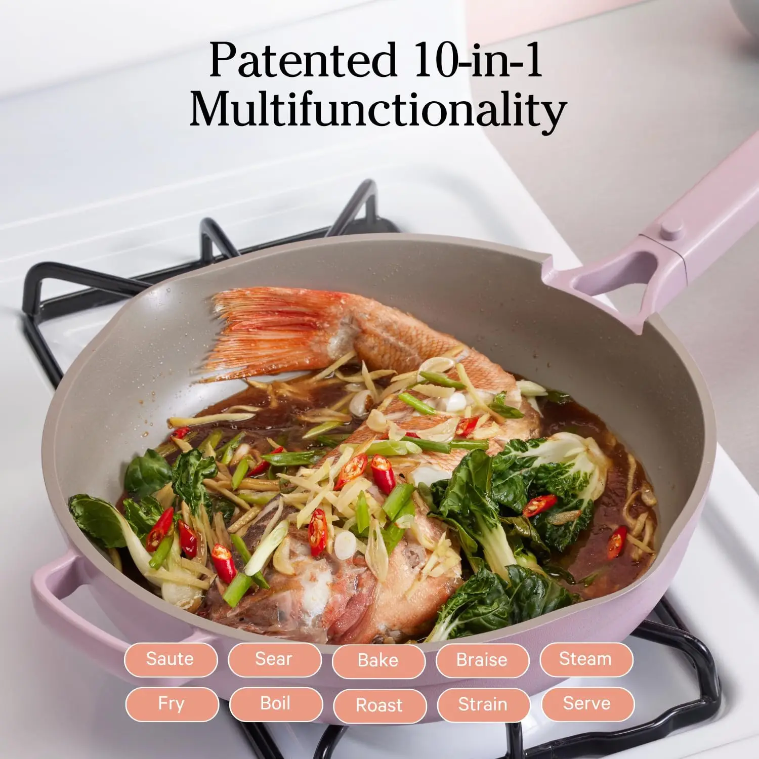 Nonstick, Toxin-Free Ceramic Cookware | Versatile Frying Pan, Skillet, Saute Pan | Stay-C 4
