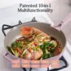 Nonstick, Toxin-Free Ceramic Cookware | Versatile Frying Pan, Skillet, Saute Pan | Stay-C 4