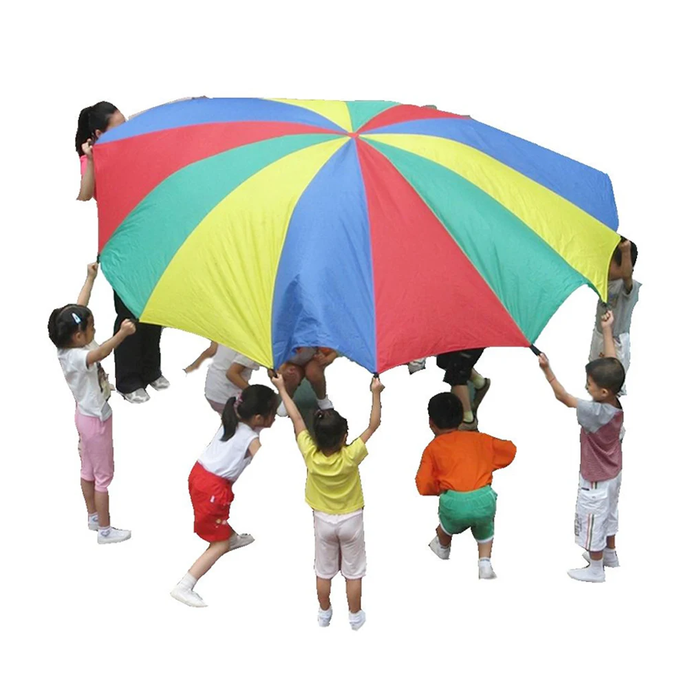 Colorful Parachute for Group Play and Outdoor Fun Activities