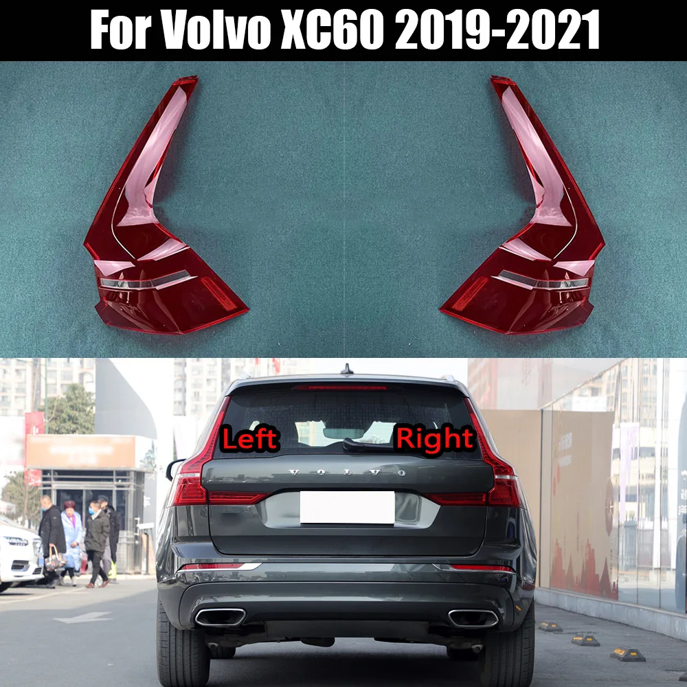 

For Volvo XC60 2019 2020 2021 Taillight Cover Transparent Taillamp Shell Lamp Shade Lens Replace Original Lampshade Plexiglass