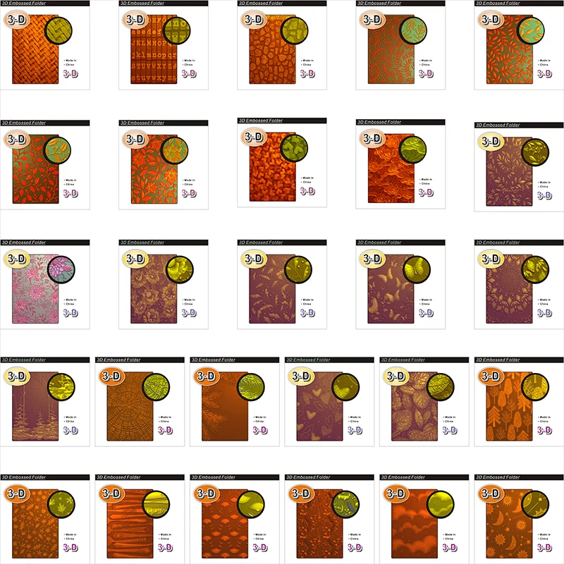 Plastic Embossing Folder 3d Embossed Folder For Handmade Brick Wall Cobblestone Leaves And Letter Background Greeting Card Scrapbook plastic embossing folder