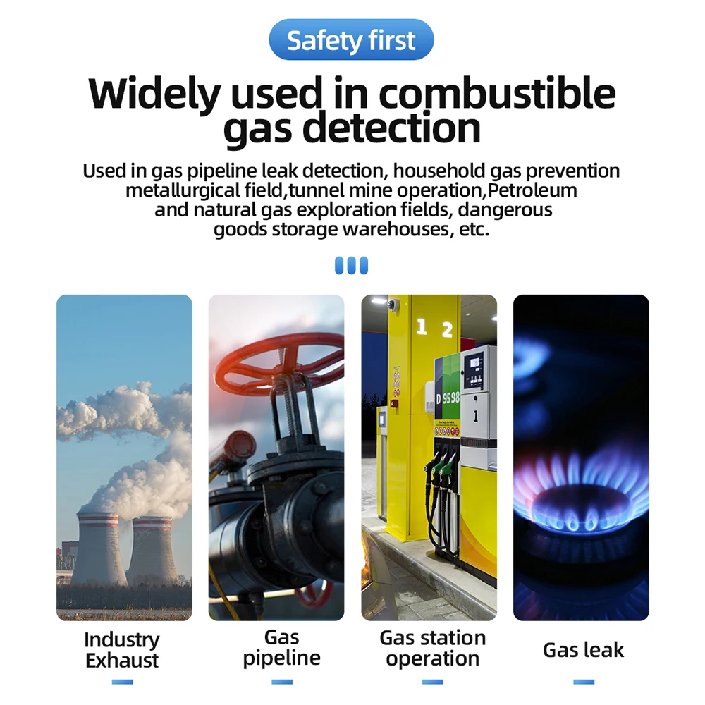 MESTEK 가연성 가스 감지기, 고정밀 휴대용 가스 누출 테스터 모니터, VA 리버스 디스플레이, 사운드 및 라이트 알람, CGD02A