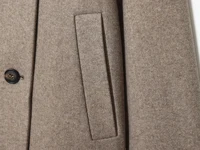 European and American 2025 Winter New Women's Loose and Casual Style Simple Long Sleeve Buckle Stand up Collar Coat - Image 5