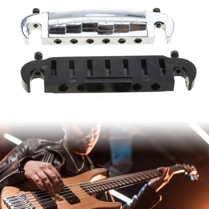 

Adjustable Wraparound Guitar Bridge Small Integrated Bridge Tailpiece without Code For LP Electric Guitar Parts 57QC