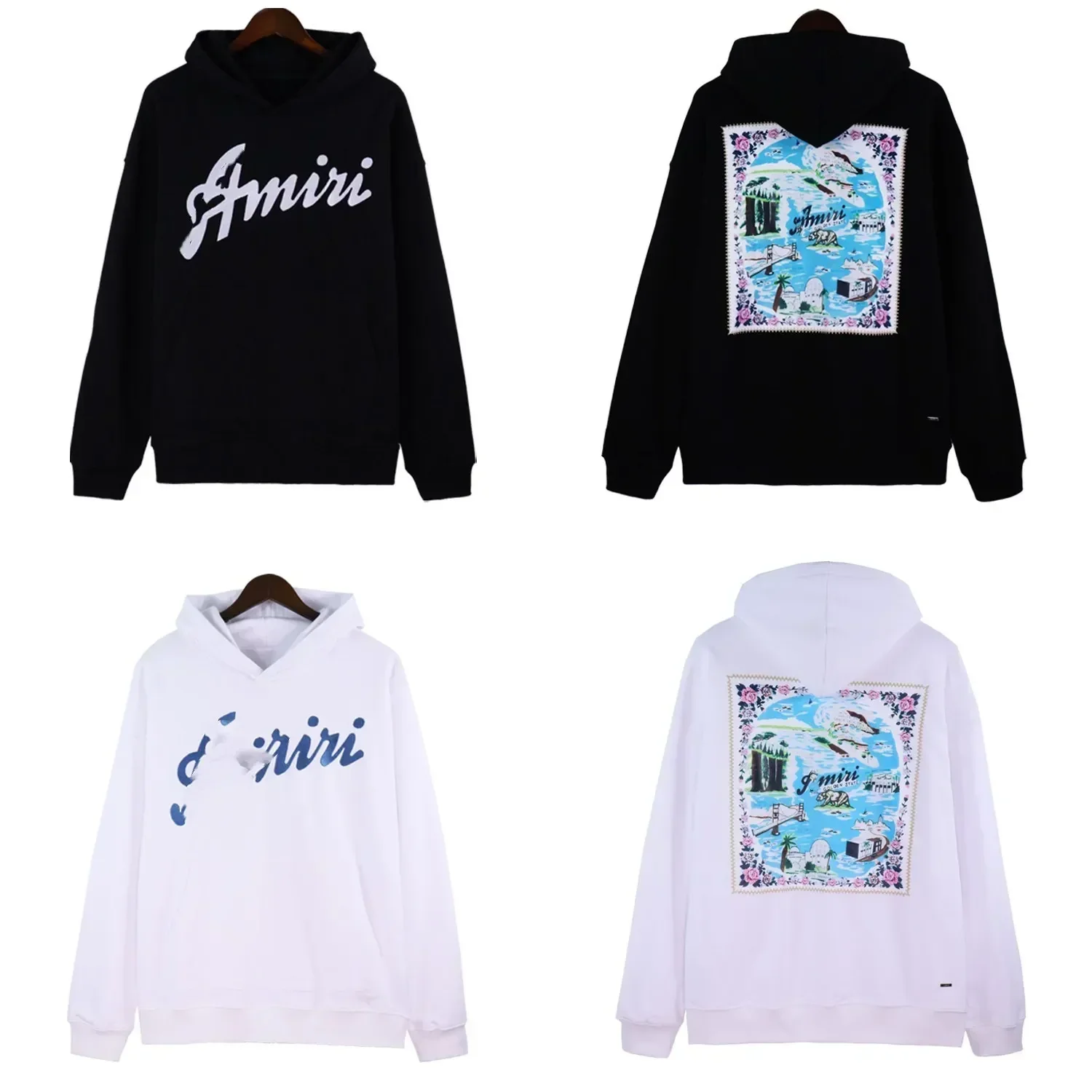 

amir Retro printed high street casual hoodie cross border for both men and women