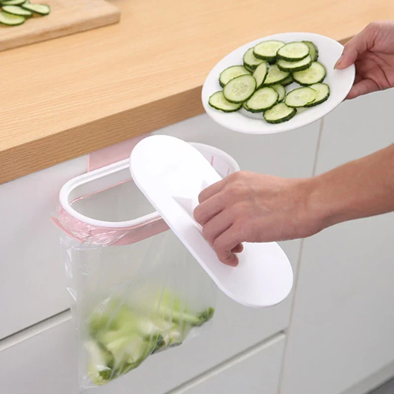 Garbage Bag Holder Trash Can Waste Bin Garbage Rack Tool Storage Kitchen Organizer Trash Rack Holder