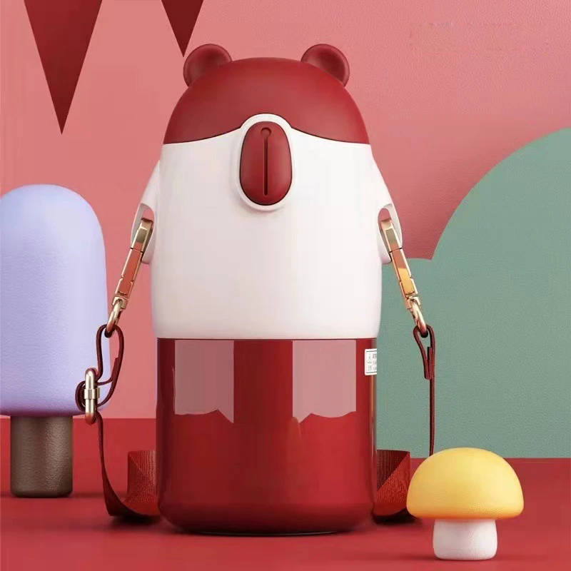 

450ml Stainless Steel Thermos Mug Cup for Children Portable Keep Warm Thermal Water Bottle for Winter Kids Boy Girl Gift