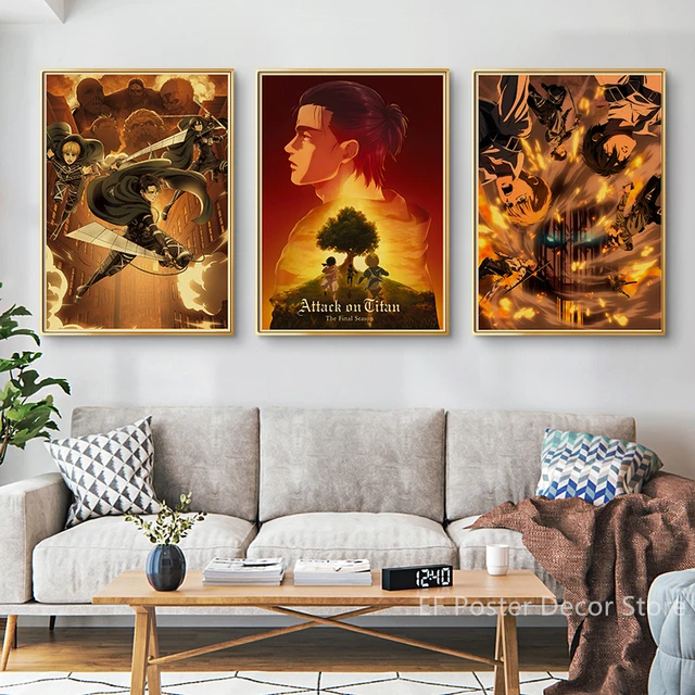 Attack on Titan Poster Anime Manga Art Print Wall Room Decor Shingeki no  Kyojin