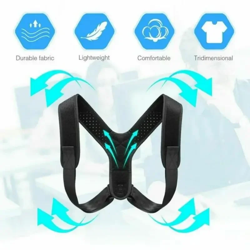 Posture Correction Belt Back Hunchback Prevention Correction of Sitting Posture Unisex Breathable Body Shaping