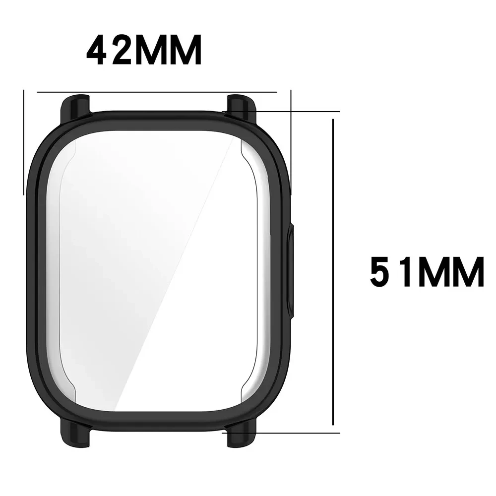 Full Cover Screen Protector Soft TPU Shell Bumper Case - Smartwatch Accessory