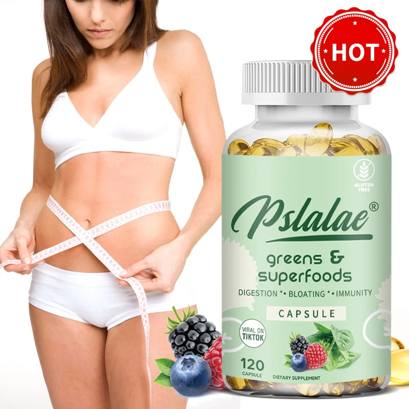 Cápsulas de polvo de Chlorella y espirulina, la mejor proteína vegana cruda, supercomida verde, rompe paredes celulares, apoya la salud inmunológica