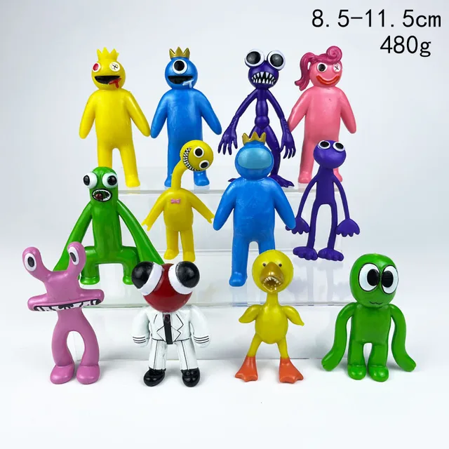 Delite New Horror Cartoon Rainbow Friends 12 Mini Toy Figures Size