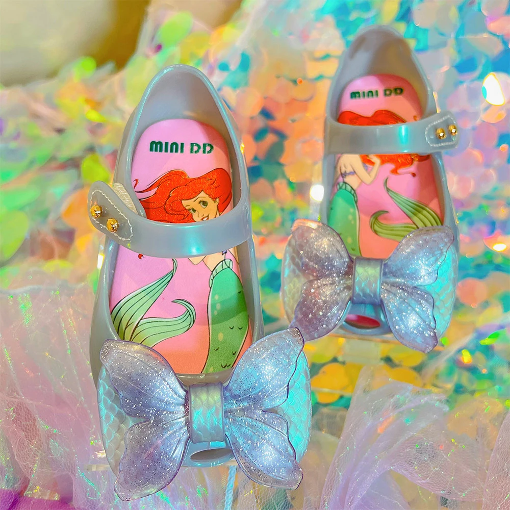 New Summer Girls' Sandals Children's Jelly Shoes Casual Soft Sole Anti Slip Beach Shoes Fashion Princess Sandals