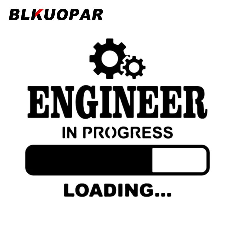 

BLKUOPAR Engineer In Progress Car Stickers Vinyl Anime Creative Decal Personality Waterproof Windows Motorcycle Car Accessories