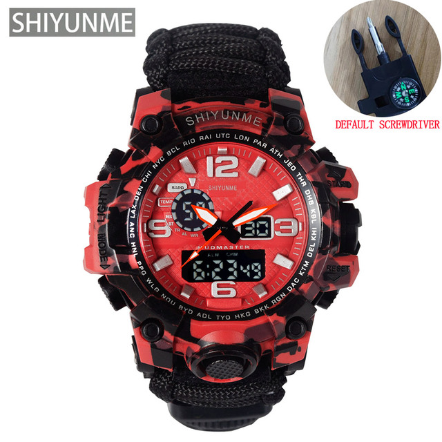 Men Military Watch LED Quartz Waterproof Male Wristwatch Fashion Outdoor Sports Digital Clock Watches Relogio Masculino