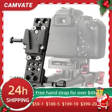 

CAMVATE V-Lock Female Quick Release Adapter With Cheese Plate Rectangle Shape & 15mm Railblock For DSLR Camera Battery Mounting