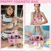 New PVC Transparent Makeup Bags Travel Portable Cosmetic Large Capacity Organizer Womens Cosmetic Bag Wash Bag Make up brush Bag 4