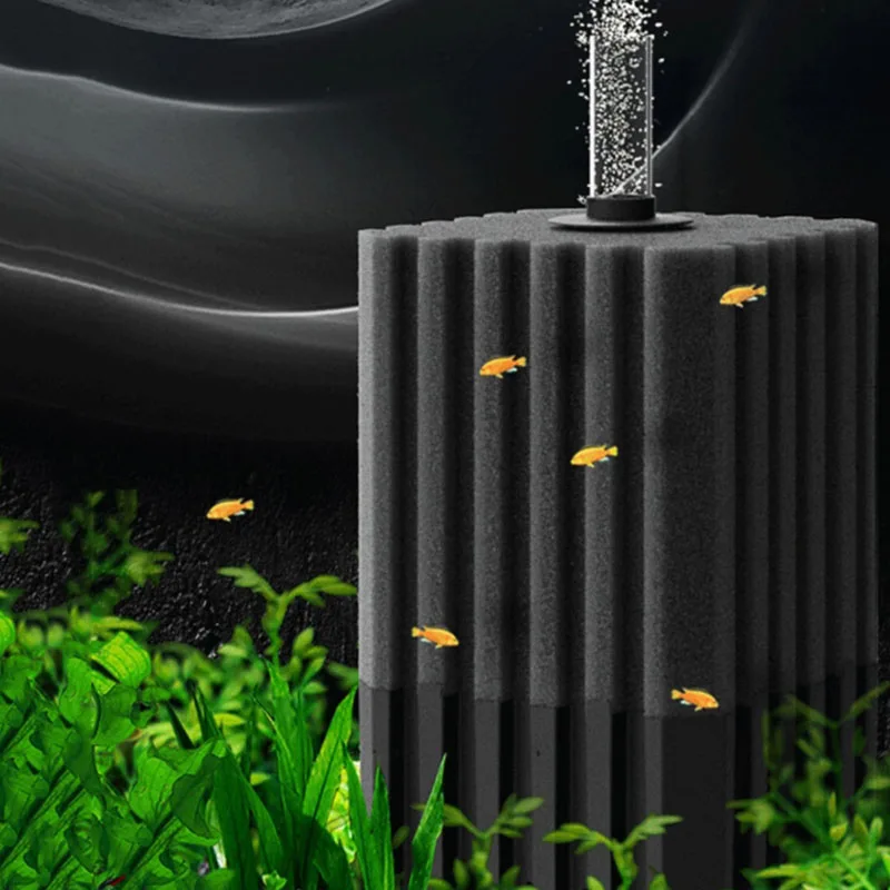 Neuer großer Bio-Schwamm filter für Aquarium Aquarium Garnelen teich Luftpumpe biochemische Filtration geräuschloser Schaum Aquarium Zubehör – Detail 10