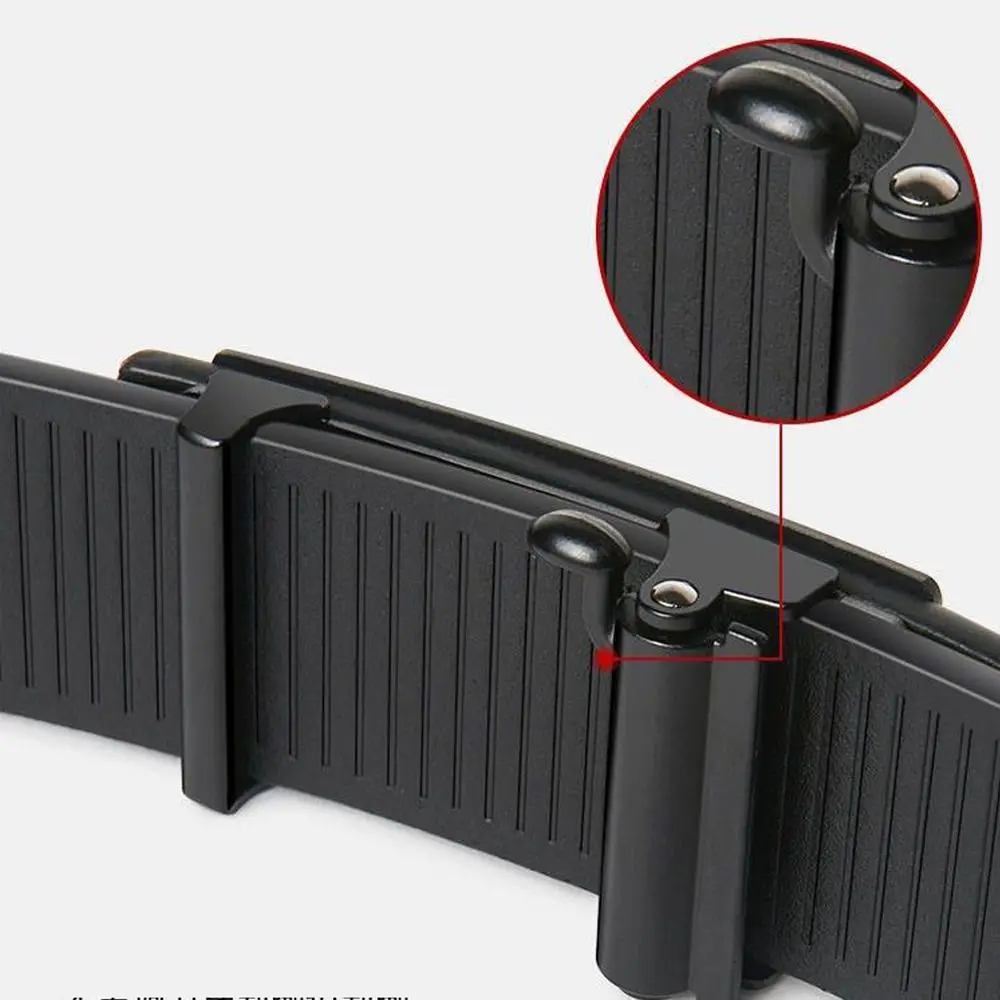 Fashion Luxury Design Business Leather Belt Casual Metal Man Automatic Buckle Belt Waist Strap Vintage Waistband