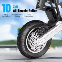 Trottinette électrique TODIMART G2-ZX 10 pouces pour adultes, moteur 500W, 48V 13Ah, autonomie 40-60 km, trottinette électrique pliable avec double freinage, certifiée ABE 5
