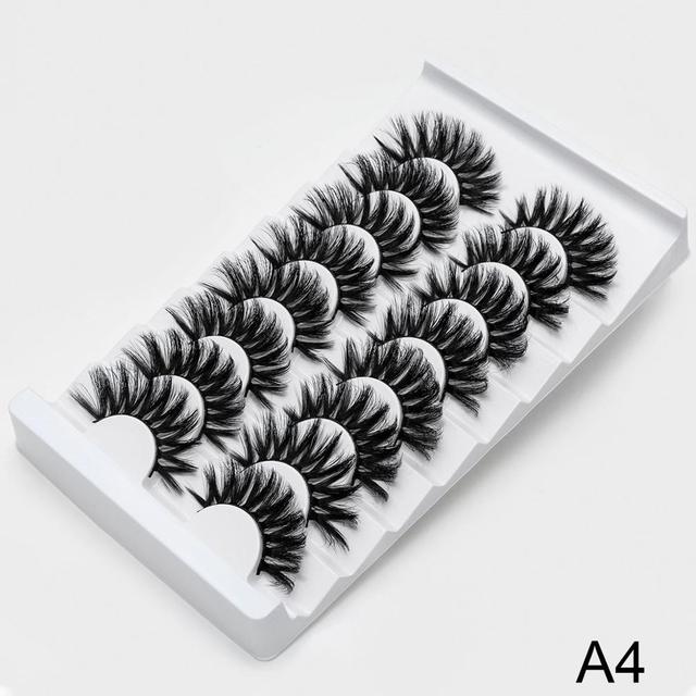 8 pairs 3D Mink Lashes Natural False Eyelashes Dramatic Volume Fake Lashes Makeup Eyelash Extension Silk Eyelashes