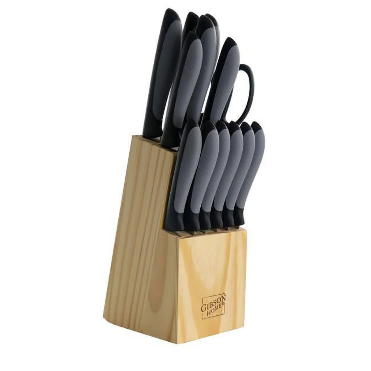 

Dorain 14 Piece Stainless Steel Cutlery Set In Black With Wood Block