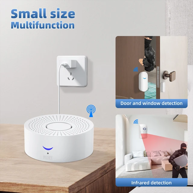 Sistema de alarma para el hogar inteligente Tuya Wifi 433mhz antirrobo sirena Smart Life App Control inalámbrico * COMPRA INTERNACIONAL * 2