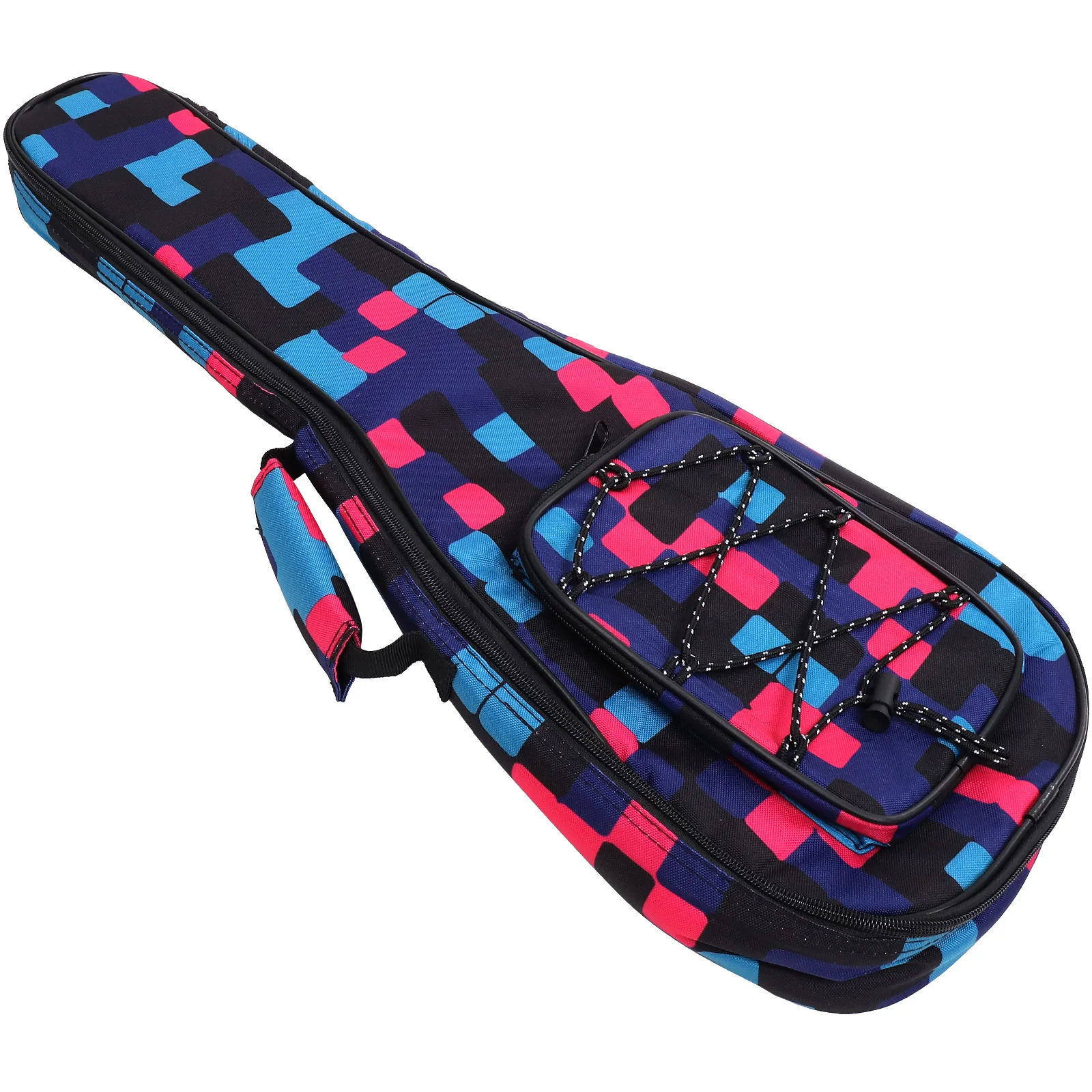 

Storage Bags Padded Backpack 23 Inches Red Plaid Storage Holder Pouch Case Carrying for Children Guitar