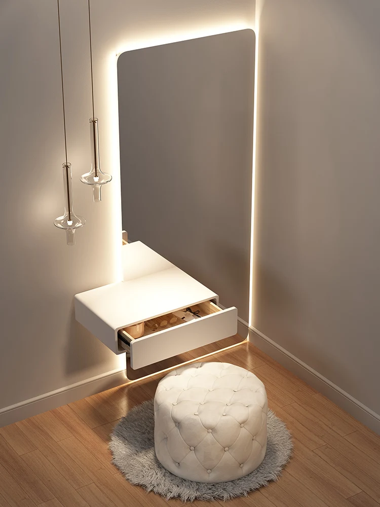 Tocador vacío suspendido, tocador moderno y simple de cuerpo completo, mesa  de dormitorio flotante montada en la pared de una pieza - AliExpress