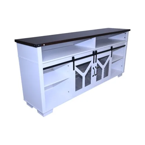LED Barn Door TV Stand 2
